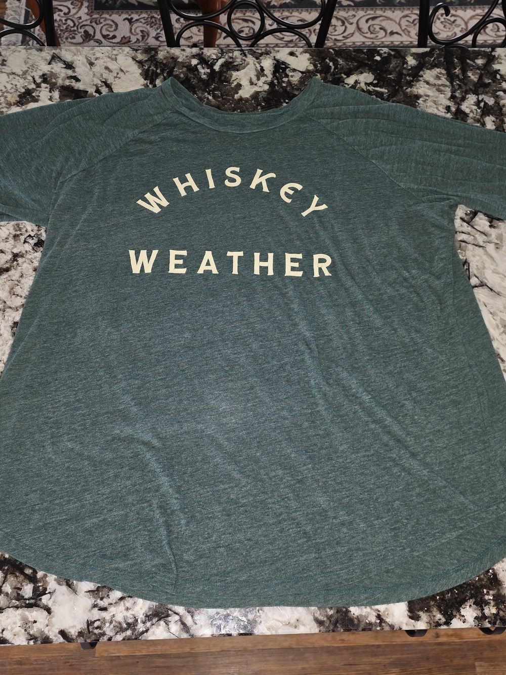 torrid Green 'Whiskey Weather' Scoop Neck Pullover 3/4 Sleeve Tunic Tee